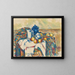 Natuurstudie met blauwe pot - Paul Cézanne — ingelijst kunstwerk aan de muur