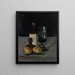 Natuurstudie met glazen fles en citroenen - Paul Cézanne — ingelijst kunstwerk aan de muur