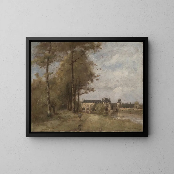 Het kasteel van Chenonceau - Paul Désiré Trouillebert — ingelijst kunstwerk aan de muur