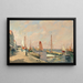 Boten aan de kade - Paul Émile Lecomte — ingelijst kunstwerk aan de muur