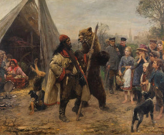 De vuurstoker - Paul Friedrich Meyerheim — weergave van het kunstwerk