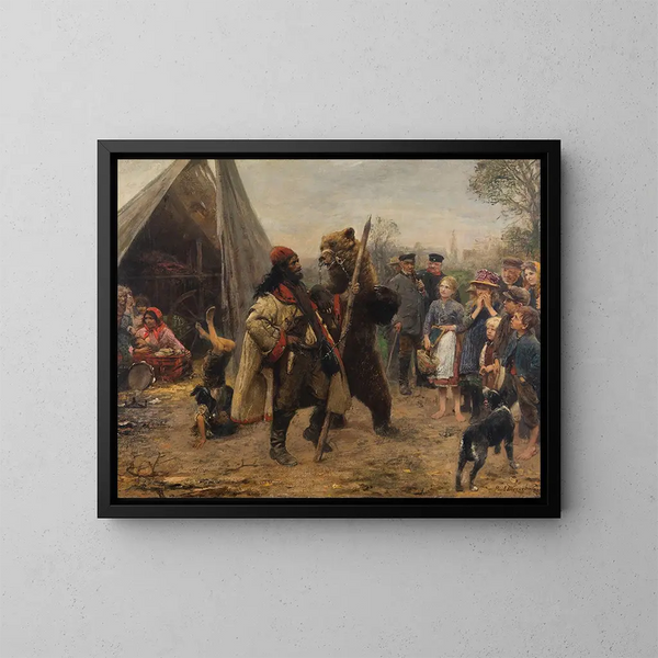 De vuurstoker - Paul Friedrich Meyerheim — ingelijst kunstwerk aan de muur
