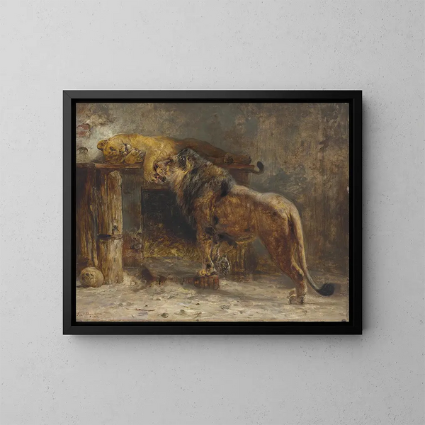 De Kus van de Hand - Paul Friedrich Meyerheim — ingelijst kunstwerk aan de muur