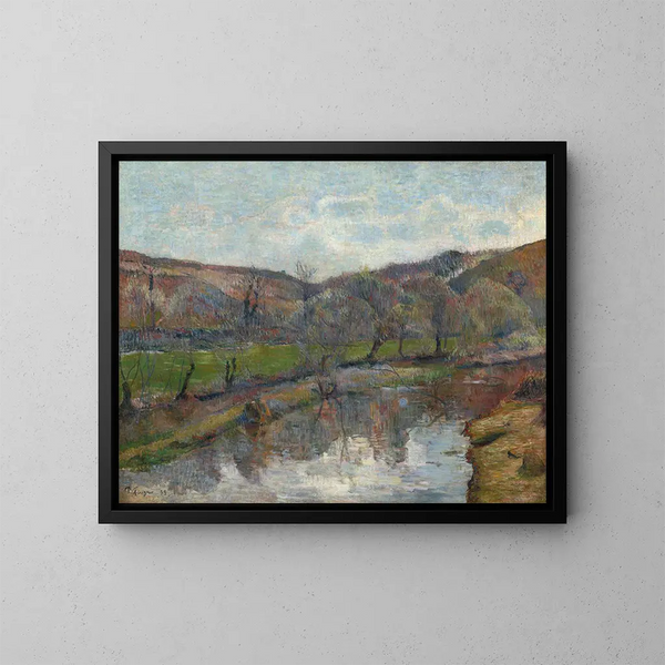 Landschap van Bretagne - Paul Gauguin — ingelijst kunstwerk aan de muur