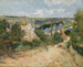 Ingang van het dorp Osny - Paul Gauguin — weergave van het kunstwerk