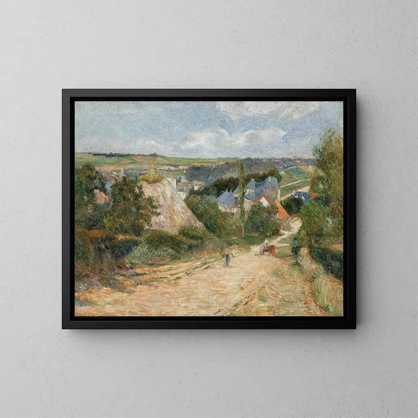 Ingang van het dorp Osny - Paul Gauguin — ingelijst kunstwerk aan de muur