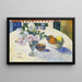 Bloemen en fruitschaal op een tafel - Paul Gauguin — ingelijst kunstwerk aan de muur