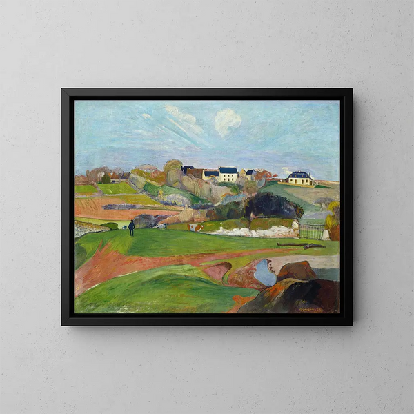 Landschap in Le Pouldu - Paul Gauguin — ingelijst kunstwerk aan de muur
