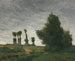 Landschap met populieren - Paul Gauguin — weergave van het kunstwerk