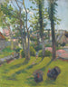 De kalkoenen Pont-Aven - Paul Gauguin — weergave van het kunstwerk