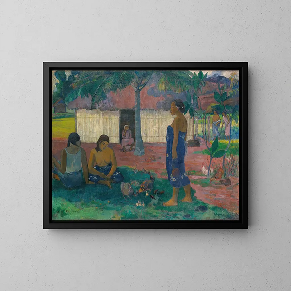 Waarom ben je boos? - Paul Gauguin — ingelijst kunstwerk aan de muur