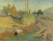 vlakbij Arles of Het Mas d'Arles - Paul Gauguin — weergave van het kunstwerk