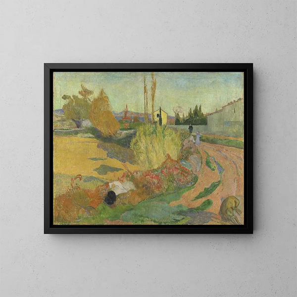 vlakbij Arles of Het Mas d'Arles - Paul Gauguin — ingelijst kunstwerk aan de muur