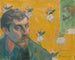 Zelfportret met het portret van Bernard Les Misérables - Paul Gauguin — weergave van het kunstwerk