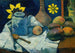 Natuurstudie met theepot en fruit - Paul Gauguin — weergave van het kunstwerk