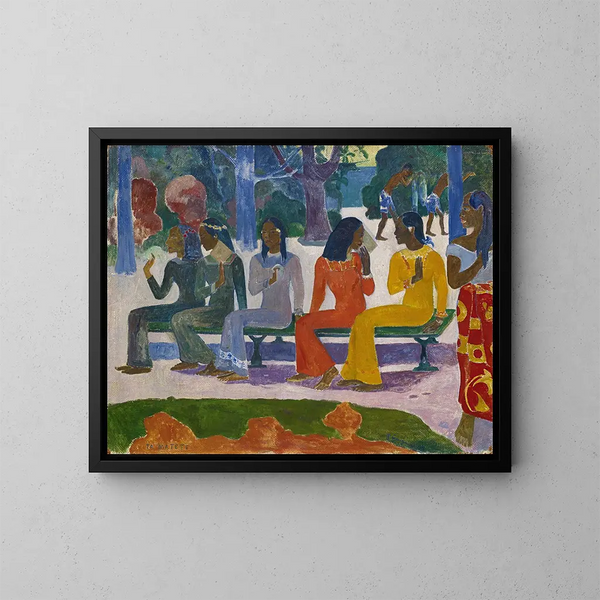 De markt - Paul Gauguin — ingelijst kunstwerk aan de muur