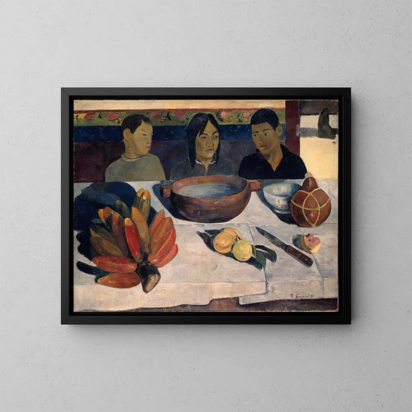 De Maaltijd ook wel Bananen genoemd - Paul Gauguin — ingelijst kunstwerk aan de muur