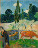De rode koe - Paul Gauguin — weergave van het kunstwerk