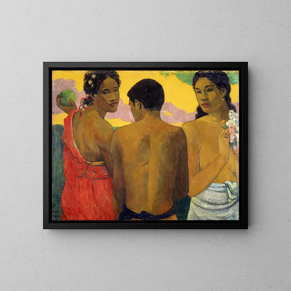 Drie Tahitiaanse Vrouwen - Paul Gauguin — ingelijst kunstwerk aan de muur
