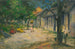 Dorp in Martinique Vrouwen en geit in het dorp - Paul Gauguin — weergave van het kunstwerk
