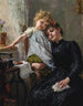 La Petite couturière - Paul Hermann Wagner — weergave van het kunstwerk