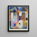 Architectuur in kleur - Paul Klee — ingelijst kunstwerk aan de muur