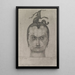 Head Menacing - Paul Klee — framed artwork on a wall