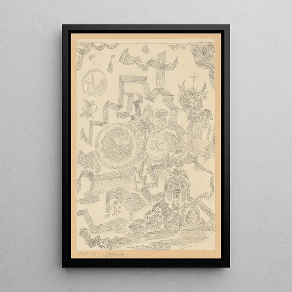 Paul Klee - Legende Gedenkblatt mit d heil Stier Legend Memorial Page with Holy Bull.webp