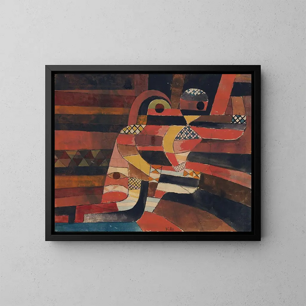 Amants - Paul Klee — ingelijst kunstwerk aan de muur