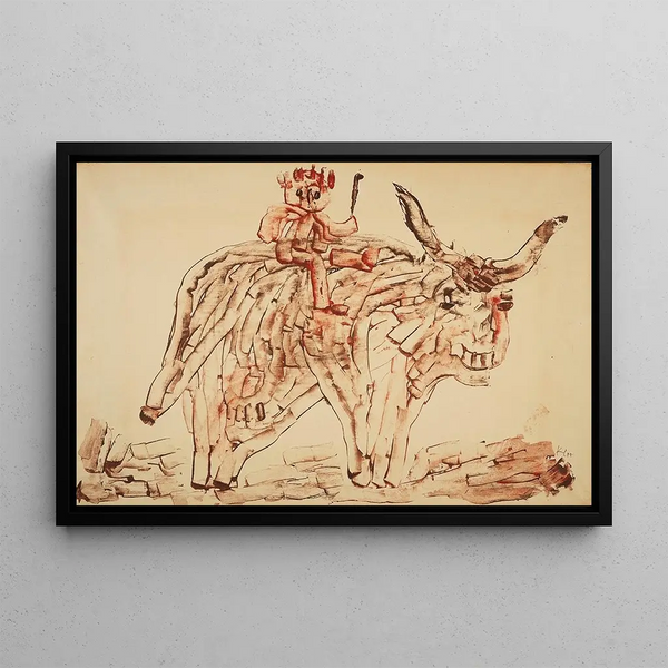 Untitled Painting - Paul Klee — framed artwork on a wall