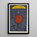 with an umbrella - Paul Klee — framed artwork on a wall