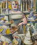 Bardame barkeeper - Paul Kleinschmidt — weergave van het kunstwerk