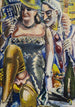 Double portrait Carnaval artiest en vrouw - Paul Kleinschmidt — weergave van het kunstwerk