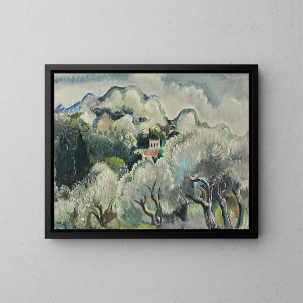 Landschap voor de storm - Paul Kleinschmidt — ingelijst kunstwerk aan de muur