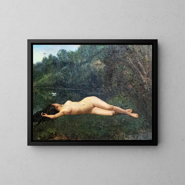 naakt vrouwelijk - Paul Prouho — ingelijst kunstwerk aan de muur