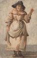 an old merchant woman laughing and gesticulating with her left hand - Paul Sandby — artwork view
