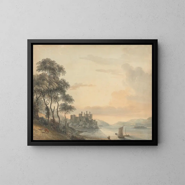 Kasteel van Conway - Paul Sandby — ingelijst kunstwerk aan de muur
