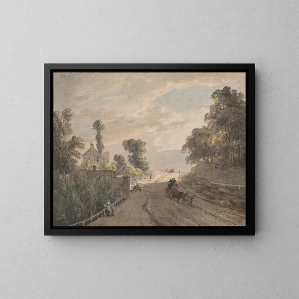 De tol van Bayswater - Paul Sandby — ingelijst kunstwerk aan de muur