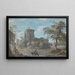 L'Entrée du château de Chepstow - Paul Sandby — framed artwork on a wall