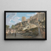 De honderd treden en de Winchester-toren, Windsor Castle, Berkshire - Paul Sandby — ingelijst kunstwerk aan de muur