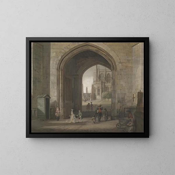 De poort van de toren bij Windsor Castle - Paul Sandby — ingelijst kunstwerk aan de muur