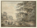 Reisende gestopt in een bebost landschap - Paul Sandby — weergave van het kunstwerk