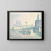 Evening at Vlissingen Quay - Paul Signac — framed artwork on a wall