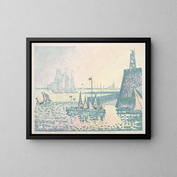 Avond aan de kade van Vlissingen - Paul Signac — ingelijst kunstwerk aan de muur