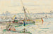 Lézardrieux, zeilboot aan de kade - Paul Signac — weergave van het kunstwerk