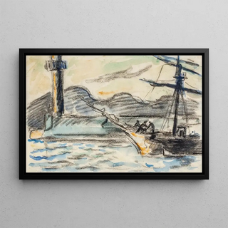 Paul Signac - SaintTropez Le phare et la jete.webp