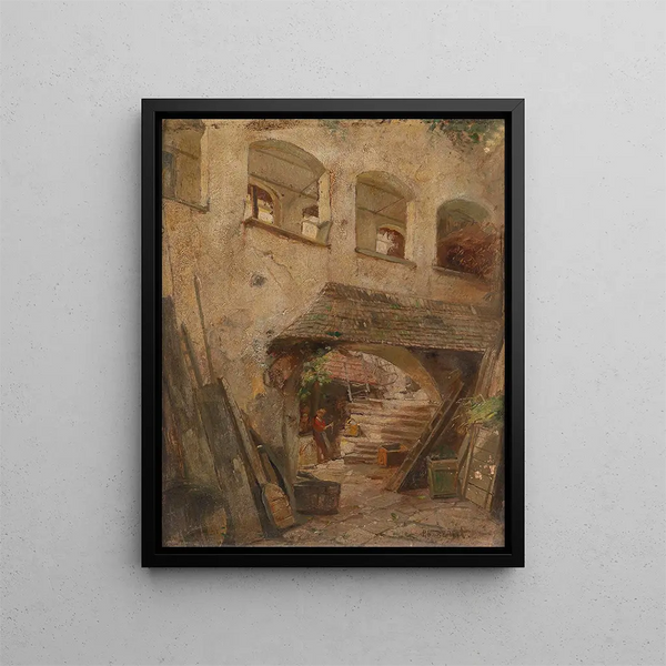 Paul Unbereit - Blick in einen Innenhof in der Wachau.webp