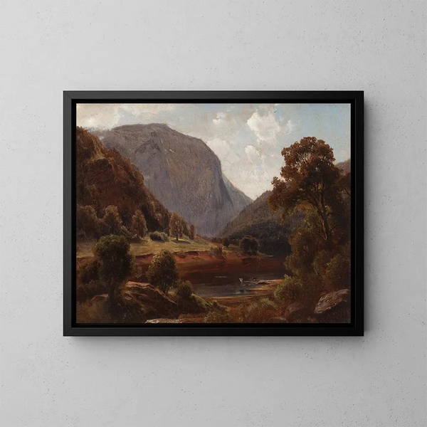 Landschap van de Hudson-rivier - Paul Weber — ingelijst kunstwerk aan de muur