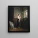 Een jong meisje vlecht haar haar - Paul Wichmann — ingelijst kunstwerk aan de muur