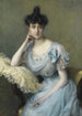 Portrait of a young woman in a blue dress - Paul Émile Chabas — artwork view